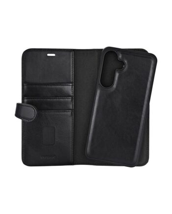 Buffalo Wallet Case Leather  -in-  Black Samsung S25 Fe 5g