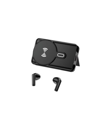 Denver Powerbank   Bluetooth Earbuds Black Powerbank Sort 5000 Mah