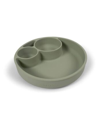 Filibabba Silicone Divided Plate Green