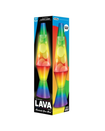 Lava Lamp 37cm White Tri-colour Rainbow Base