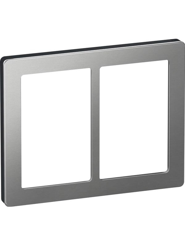 Lk Fuga Pure 66 Design Ramme 2x1 Modul Stål