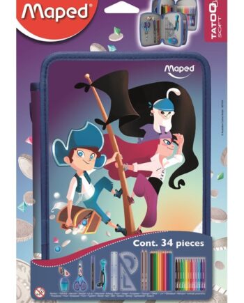 Maped Penalhus  Dobbelt  Pirates  Med Indhold