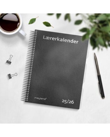 Mayland Studie Lærerkalender A5 Matsort Karton 2025 2026