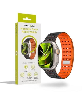 Mobile Origin Magnetic Strap Black Orange -aw Ultra     49mm       45mm   Se     44mm       42mm