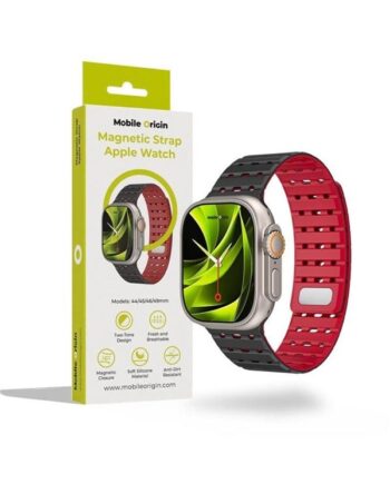 Mobile Origin Magnetic Strap Black Red Aw Ultra     49mm       45mm   Se     44mm       42mm