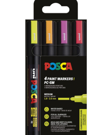 Posca Marker Sæt Pc-5m   Ass  Farver Neon