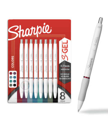 Sharpie  -gel   Medium Spids    7mm    Assorterede Blækfarver   Hvidt Perleskaft     Stk