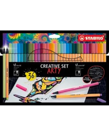 Stabilo  Pen 68 88 Arty   Sæt Med 36 Penne   18 Farver