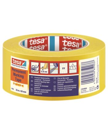 Tesa Floor Marking Tape Premium Indoor And Outdoor 33m   50 Mm Yellow