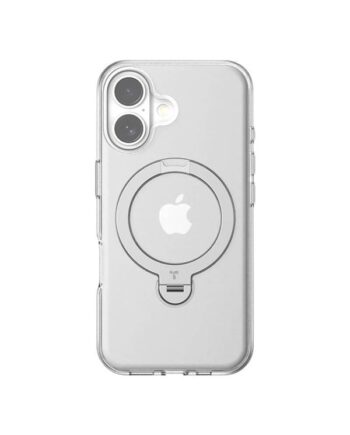 Torras Ostand Spin Case For Iphone 16  Transparent