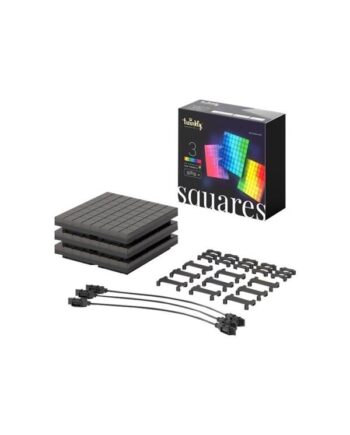 Twinkly Squares Extension Pack   App-controlled Led Panels With 64 Rgb Pixels  Black