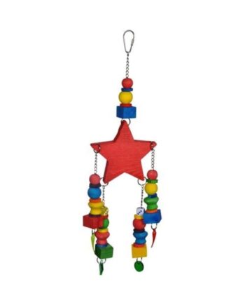 Vadigran Bird Toy Red Star Multi Color 40cm